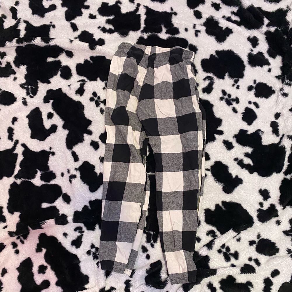 Pajama pants plad black and white xs old navy